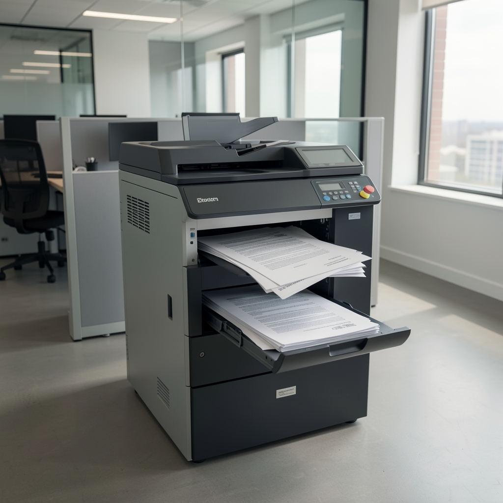 Уређај за уништавање докумената Fellowes Powershred у корпоративном окружењу са уничтеним поверљивим документима