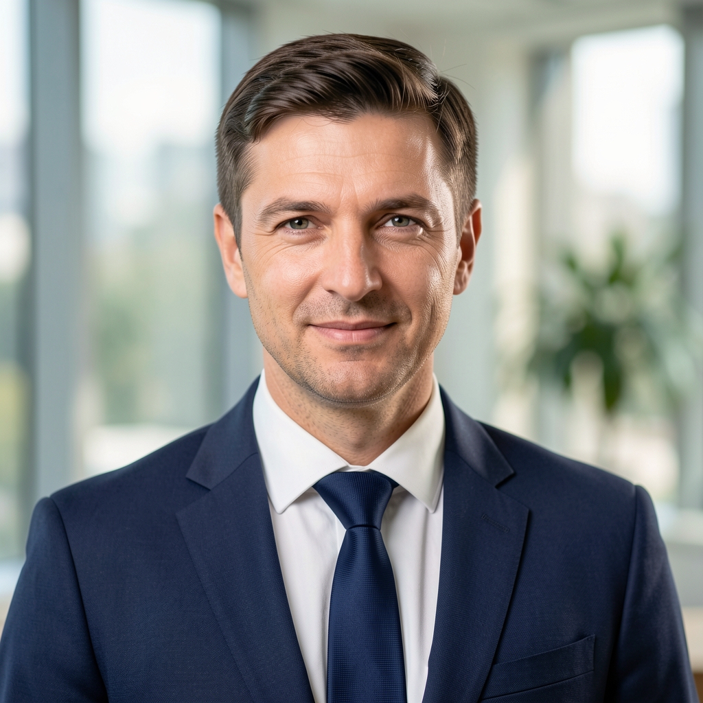 Александар Марковић, оснивач и генерални директор Officexa, пословни портрет мушкарца у оделу у пословном амбијенту